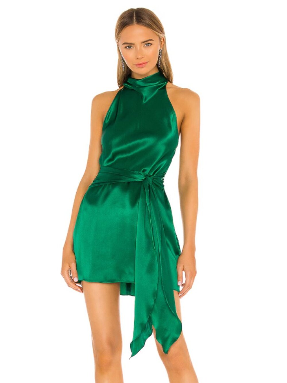 Amanda Uprichard Sandrine Green 100% Silk Mini Dress | Tags on